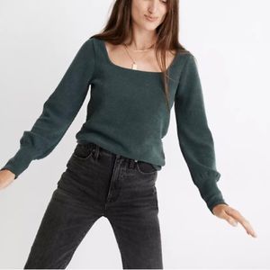 NWT Madewell Ottoman Rib Square-Neck Top